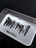 Handmade Stiletto Press‑on Nails｜ Dark Specter